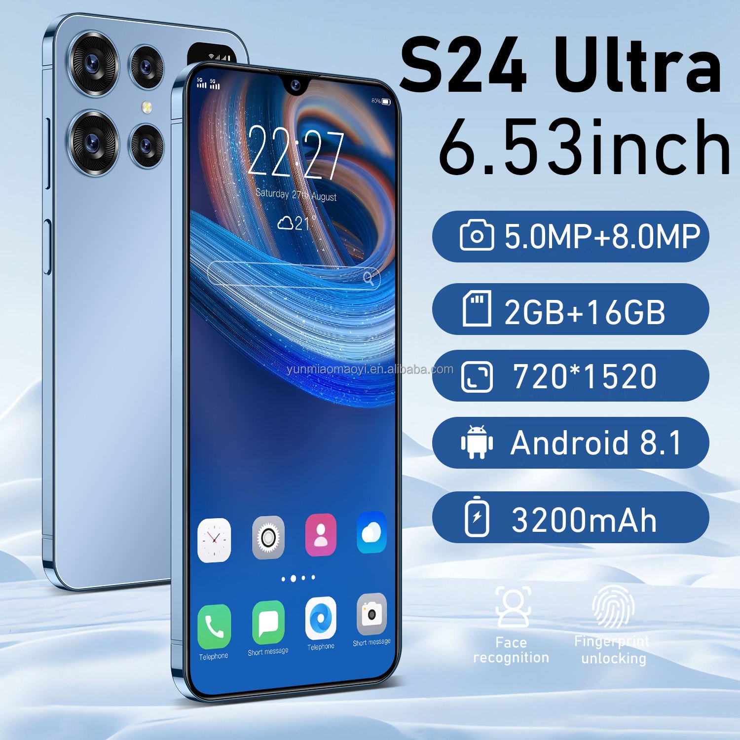 2024 New Guluxay Fast Charge S24 Ultra 3G Phone Android Original Smartphone Android 8.1 Not Mobile Phones
